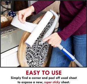 img 1 attached to 🐾 ELITRA HOME Extendable Long Lint Roller: 12-51 Inches Pet Hair Remover with 2 Refills - 180 Sheets Total