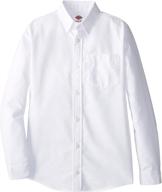 classic style for boys: dickies long sleeve oxford shirt logo