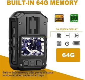 img 3 attached to CammPro I826 1296P HD Police Body Camera: Enhanced Law Enforcement Wearable with 64G Memory, Waterproof, Night Vision, and GPS Tracking