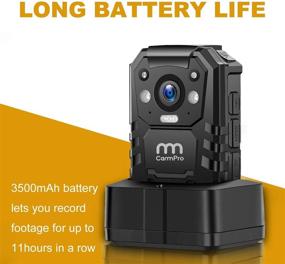 img 1 attached to CammPro I826 1296P HD Police Body Camera: Enhanced Law Enforcement Wearable with 64G Memory, Waterproof, Night Vision, and GPS Tracking