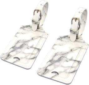 img 1 attached to 🧳 Marble Leather Kandouren Luggage Pieces
