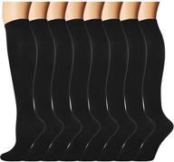 premium 8 pairs compression socks: powerful 20-30 mmhg medical stockings for nurses, pregnancy, travel, and sports logo