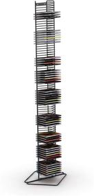 img 2 attached to 🎵 Premium Atlantic Onyx Wire CD Tower - Matte Black Steel, Holds 80 CDs, Model PN 1248