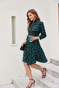 img 3 attached to 👗 Chigant Festive Flannel Dress Collection for Women's Casual Christmas Photoshoots