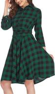 👗 chigant festive flannel dress collection for women's casual christmas photoshoots logo