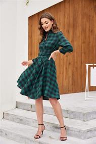 img 2 attached to 👗 Chigant Festive Flannel Dress Collection for Women's Casual Christmas Photoshoots