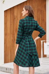 img 1 attached to 👗 Chigant Festive Flannel Dress Collection for Women's Casual Christmas Photoshoots