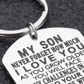 img 2 attached to 🔑 Sentimental Keychain Gift for Teen Boy - Unforgettable Love Reminder from Mom, Mother-in-Law, or Stepmom