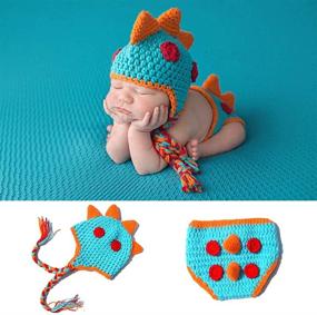 img 1 attached to 🦕 ZOCONE Cute Newborn Photography Knitted Dinosaur