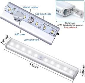 img 3 attached to 🔦 SUNET 10LED Motion Sensor Light - Indoor Under Cabinet LED Lighting - Magnetic Closet Lights - Wireless LED Lights for Closet, Cabinet, Stairs, Wardrobe, Kitchen Counter Décor - 2-Pack Battery Operated