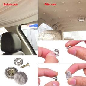 img 1 attached to Universal Roof Headliner Repair Buttons - Set of 60 Rivets, Automotive Car Flannelette Fixing, with Installation Tool - Fits All Cars
