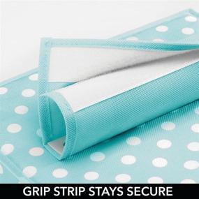 img 1 attached to 👕 mDesign Soft Fabric Over Closet Rod Hanging Storage Organizer - 2 Pack - Turquoise Blue with White Dots - 6 Shelves for Child/Kids Room or Nursery