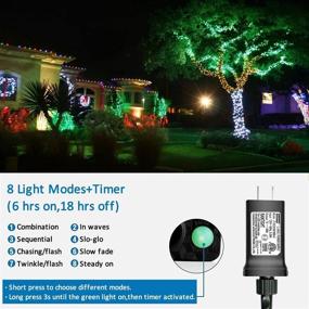 img 3 attached to YEGUO 200 LED Christmas Lights Outdoor Waterproof Seasonal Decor