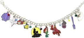 img 1 attached to 🧜 Exquisite Universe of Fandoms Anime Cosplay Jewelry: Little Mermaid Princess Charm Bracelet - Perfect Gifts for Women & Girls