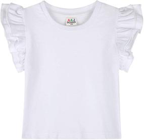 img 4 attached to 👕 A&amp;J DESIGN Ruffle Heavyweight T-Shirts for Baby and Toddler Girls