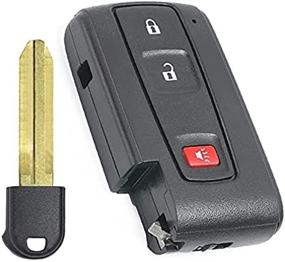 img 2 attached to 🔑 Корпус замены смарт-пульта Keyecu для ключа с 2+1 кнопкой для Toyota Prius 2004-2009 с незаточенным ключевым лезвием.