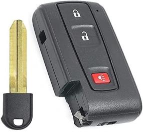 img 4 attached to 🔑 Корпус замены смарт-пульта Keyecu для ключа с 2+1 кнопкой для Toyota Prius 2004-2009 с незаточенным ключевым лезвием.