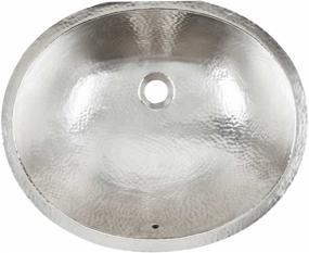 img 1 attached to 🚰 BOU-0712HN Pavlov Oval Handcrafted Bathroom Sink by Sinkology, 19-1/4-Inch, Hammered Nickel Finish