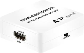 img 3 attached to 📺 Порттa AV/CVBS Композитный RCA в HDMI Мини конвертер - v1.3 Скалер с USB кабелем питания для поддержки 720p 1080p - Белый - Идеально подходит для ТВ, ПК, PS4, DVD