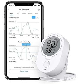 img 4 attached to 🌡️ Govee WiFi Temperature Humidity Sensor: Alexa Compatible Wireless Thermometer Hygrometer Monitor for House, Greenhouse, Wine Cellar, Humidor