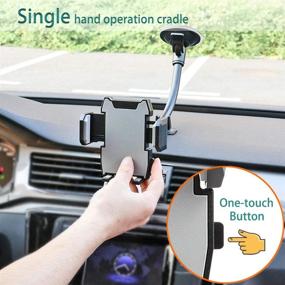 img 3 attached to 📱 Kolasels Car Windshield Phone Mount with Gooseneck Long Arm, Suction Cup Car Mount for iPhone 12 Pro, 11 Pro Max, XS, XR, X, 8+, 7+, SE, 6s, Samsung Galaxy S4-S10, LG Nexus, Nokia & More