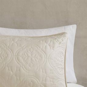 img 1 attached to Oakley 3 Piece Reversible Bedspread Set Cream: 🛌 A Luxurious King/Cal King Bedding Solution by 510 DESIGN