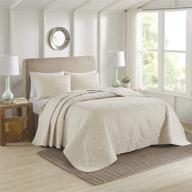oakley 3 piece reversible bedspread set cream: 🛌 a luxurious king/cal king bedding solution by 510 design logo