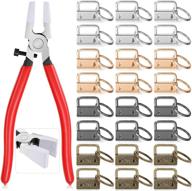 🔑 80-piece key fob hardware kit with keychain hardware, key fob pliers, and glass running pliers - includes protective sleeve for wristlet keychain, perfect for key lanyard making, hardware supply and key fob installation - available in 4 colors логотип