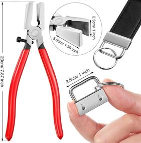 img 2 attached to 🔑 80-Piece Key Fob Hardware Kit with Keychain Hardware, Key Fob Pliers, and Glass Running Pliers - Includes Protective Sleeve for Wristlet Keychain, Perfect for Key Lanyard Making, Hardware Supply and Key Fob Installation - Available in 4 Colors