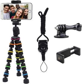 img 4 attached to LINKCOOL Octopus Phone Tripod Portable Stand Holder with Bluetooth Remote Control - Compatible with Smartphones, GoPros, and Digital Cameras