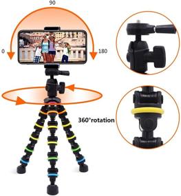 img 2 attached to LINKCOOL Octopus Phone Tripod Portable Stand Holder with Bluetooth Remote Control - Compatible with Smartphones, GoPros, and Digital Cameras