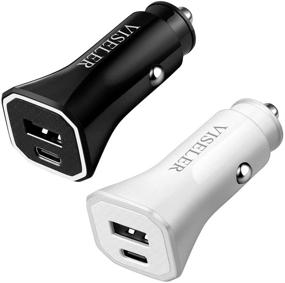 img 4 attached to 🔌 USB C Car Charger Adapter [2 Pack], High-Speed PD 3.0 & QC 3.0 40W 6A Car Phone Charger for Fast Charging Any Cell Phone, Smartphone, Tablet, and More