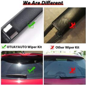 img 1 attached to 🚗 OTUAYAUTO Rear Windshield Wiper Arm Blade Set - Factory OEM Style, Ideal Replacement for Honda Fit 2001-2008