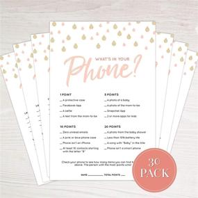 img 3 attached to 📱 30-Pack What's in Your Phone? Baby Shower Game Cards: Perfect for Baby Sprinkle Activities