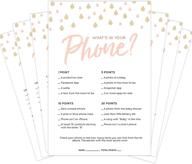📱 30-pack what's in your phone? baby shower game cards: perfect for baby sprinkle activities logo