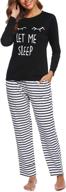 aranee womens pajamas striped sleepwear logo