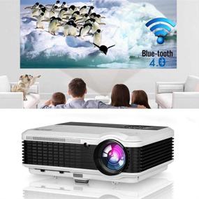 img 4 attached to 🎥 Full HD 1080P WiFi Bluetooth Projector: Wireless Android OS, 200 Inch Display, Home Cinema for Gaming & Phone Screen Mirroring - HDMI USB DVD TV Stick PS4 Laptop PC X-Box