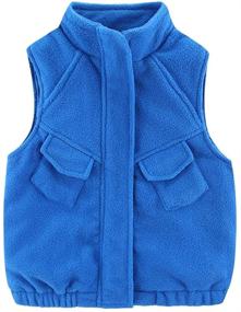 img 4 attached to 🧥 UP YO EB Little Boys Fleece Vests Jacket: Warm Outerwear for Sleeveless Comfort