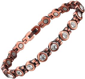 img 4 attached to 🔸 Copper Crystal Anklet for Women: Effective Arthritis Pain Relief Bracelet