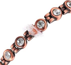 img 2 attached to 🔸 Copper Crystal Anklet for Women: Effective Arthritis Pain Relief Bracelet