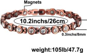 img 3 attached to 🔸 Copper Crystal Anklet for Women: Effective Arthritis Pain Relief Bracelet