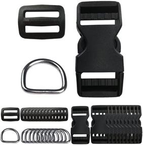 img 3 attached to 🐶 Wayilea 1 Inch Dog Collar Buckles and D Rings - 12 Set Stainless Steel Welded D Ring with Quick Release Buckles and Tri-Glide Sliders - Ideal for Sewing Pet Collar Backpack D-Ring