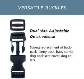 img 1 attached to 🐶 Wayilea 1 Inch Dog Collar Buckles and D Rings - 12 Set Stainless Steel Welded D Ring with Quick Release Buckles and Tri-Glide Sliders - Ideal for Sewing Pet Collar Backpack D-Ring