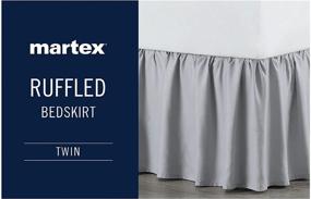 img 1 attached to 🛏️ Шикарная юбка Martex Ruffle Twin Light Gray - добавьте элегантности в интерьер вашей спальни!
