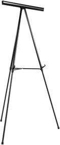 img 4 attached to 🎨 Amazon Basics Black Aluminum Flipchart Whiteboard and Display Easel Stand with Adjustable Height Tripod, 35 x 2 x 28 Inches - High Boardroom Design