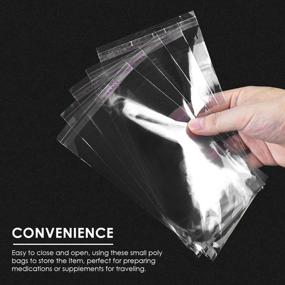 img 2 attached to 🛍️ ERKOON 200 Pcs 4x6 inch and 6x9 Inch Clear Resealable Cellophane Bags for Bakery, Soap, Candle, Cookie Packaging