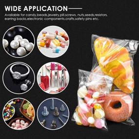 img 1 attached to 🛍️ ERKOON 200 Pcs 4x6 inch and 6x9 Inch Clear Resealable Cellophane Bags for Bakery, Soap, Candle, Cookie Packaging