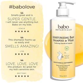 img 1 attached to 🍼 Babo Botanicals Oatmilk Moisturizing Baby Shampoo and Wash with Calendula, 8 Fluid Ounces