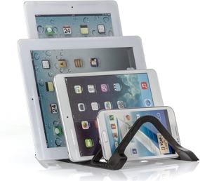 img 3 attached to Convenient and Versatile Prosumer's Choice: 4 Tablet and Smartphone Charging Organizer Rack/Desktop Stand Holder