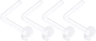 🔍 set of 4 flexible acrylic clear bioflex retainers, 4pcs 0.8m 6m bar, various sizes available logo